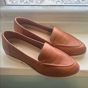 Aldo Brown Leather Loafers
